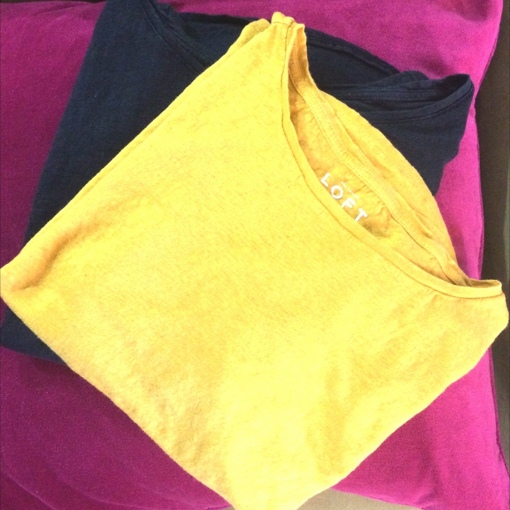 LOFT Linen Tees - Black (M) & Yellow (L)